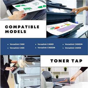 img 2 attached to 🖨️ High-Yield Toner Tap Remanufactured XVC400HY - 4 Pack Bundle for Versalink C400DN C405DN C400 C400V C400N C405 C405N - Replaces 106R03512 106R03514 106R03515 106R03513