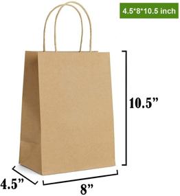 img 3 attached to 🛍️ Acidea 8 x 4.5 x 10.5 inch Kraft Paper Bag with Handles - Paper Lunch Bags, Brown Paper Grocery Bags for Fresh Bread, Candy, Gifts - 25Pcs Small Vintage Wedding, Treat, Cafe & Party - Brown Paper Storage Bag