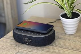 img 2 attached to 🕰️ Удобные и стильные часы-будильник iHome TIMEBOOST с беспроводной зарядкой Qi-Certified, Bluetooth-колонкой и USB-зарядкой (Модель iBTW41BG)