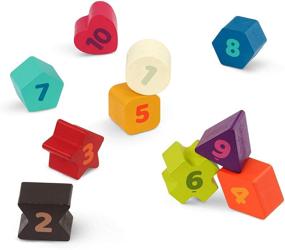 img 1 attached to 🔲 Battat Wooden Shape Sorter Cube for Toddlers: Count, Sort & Learn with 10 Colorful Shapes and Numbers – Ideal Toy for 1 Year Olds+