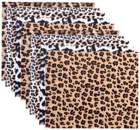 img 4 attached to 🔥 Cheetah Print Heat Transfer Vinyl Bundle, Iron-on Vinyl 12"x10" HTV Vinyl Easy to Weed and Apply for DIY T-Shirts, Assorted Color Pack of 10 Sheets