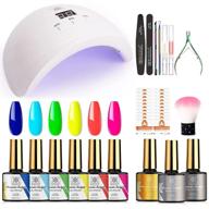 💅 rstyle gel nail polish kit: complete set with 54w nail lamp, 6 popular colors, french manicure tools – perfect for home nail salon (sweet neon) logo