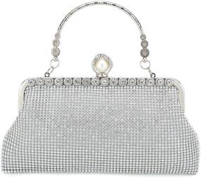 img 3 attached to Вечерние клатчи Silver Clutch Handbags