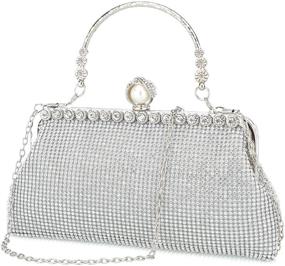 img 4 attached to Вечерние клатчи Silver Clutch Handbags