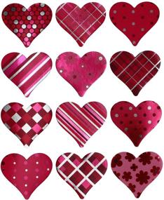 img 3 attached to 💖 Assorted Metallic Heart Stickers - 120 Pack with Stars, Dots, and Butterflies in Royal Green, Red, and Pink