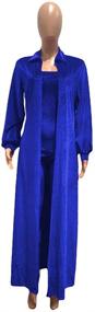 img 2 attached to Remelon Cardigan Shoulder Jumpsuits Clubwear Women's Clothing