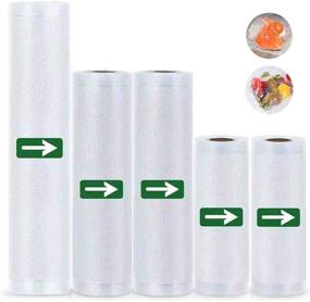 img 4 attached to 🛍️ 5-Pack Vacuum Sealer Bags Rolls - Heavy Duty 6"x20'/8"x20'/11"x20' Vacuum Food Saver Bags for Storage, Meal Prep, Sous Vide - Compatible with Foodsaver Vaccum Sealer - BPA Free