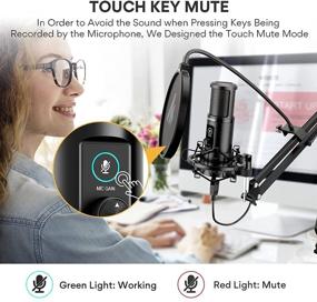 img 3 attached to 🎙️ MAONO AU-PM421 USB Microphone: One-Touch Mute, Gain Knob, and Professional Condenser for Podcasting, Recording, Gaming, Live Streaming, YouTube, Skype, Zoom