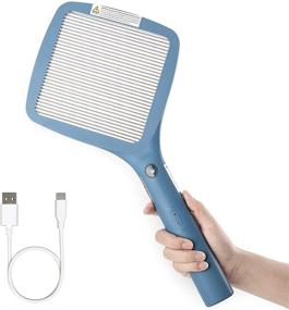 img 4 attached to Powerful Mafiti Electric Fly Swatter: Rechargeable Mosquito Zapper Bug Zapper Racket for Indoor/Outdoor Use - Blue