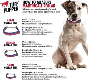 img 2 attached to 🐶 Tuff Pupper Martingale Collar for Dogs: Ideal Training Tool, Non-Pulling Dog Collar with Adjustable Gentle Nylon &amp; Steel Chain, Optimized Sizing for All Breeds