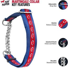 img 3 attached to 🐶 Tuff Pupper Martingale Collar for Dogs: Ideal Training Tool, Non-Pulling Dog Collar with Adjustable Gentle Nylon &amp; Steel Chain, Optimized Sizing for All Breeds