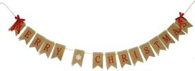 img 1 attached to GOER 20 Pcs DIY Natural Burlap Banners: Perfect Decoration for Easter, Thanksgiving, Graduation, Birthday, Wedding, Baby Shower - 16.5ft - Includes 2 Bow Ribbons
