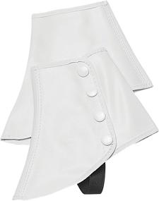 img 2 attached to Director's Showcase Snap Spats (White, Medium) - High-Quality Footwear for Performers, Size Medium