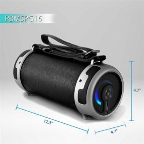 img 1 attached to 🔊 Pyle Portable Speaker: Bluetooth Boombox with Rechargeable Battery, SD/FM Radio, LED Lights- Black
