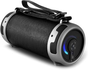 img 4 attached to 🔊 Pyle Portable Speaker: Bluetooth Boombox with Rechargeable Battery, SD/FM Radio, LED Lights- Black