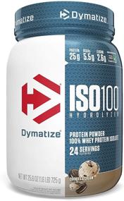 img 4 attached to 🍪 Dymatize ISO100 Hydrolyzed Protein Powder - 100% Whey Isolate Protein (25g) + 5.5g BCAAs - Gluten Free, Fast Absorbing, Easy Digesting - Cookies and Cream Flavor - 1.6 Pound