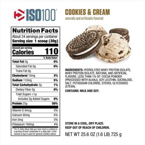 img 3 attached to 🍪 Dymatize ISO100 Hydrolyzed Protein Powder - 100% Whey Isolate Protein (25g) + 5.5g BCAAs - Gluten Free, Fast Absorbing, Easy Digesting - Cookies and Cream Flavor - 1.6 Pound