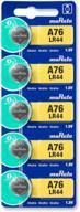 🔋 pack of 5 murata lr44 ag13 357a 1.55v alkaline button cell batteries logo