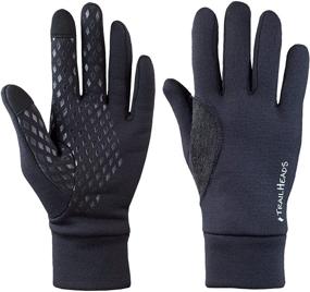 img 4 attached to 🏃 Enhance Your Running Experience with TrailHeads Men’s Black Touchscreen Gloves - Power Stretch & Lightweight