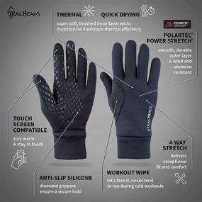 img 3 attached to 🏃 Enhance Your Running Experience with TrailHeads Men’s Black Touchscreen Gloves - Power Stretch & Lightweight