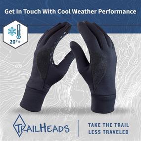 img 1 attached to 🏃 Enhance Your Running Experience with TrailHeads Men’s Black Touchscreen Gloves - Power Stretch & Lightweight