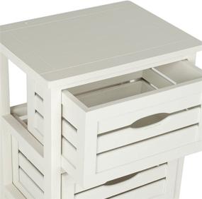 img 1 attached to 🏺 Safavieh American Homes Collection Samara Cream 3-Drawer Distressed Cabinet