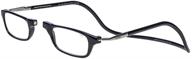 👓 clic unisex-adult's long front connect ready reader with adjustable fit - black logo