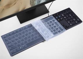 img 3 attached to 🔒 Dell KM636 Wireless Keyboard Protector Skin & Dell KB216 Wired Keyboard Protector Skin for Dell Optiplex 5250 3050 3240 5460 7450 7050 & Dell Inspiron AIO 3475/3670/3477 All-in-one Desktop Keyboard - Clear