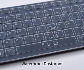 img 1 attached to 🔒 Dell KM636 Wireless Keyboard Protector Skin & Dell KB216 Wired Keyboard Protector Skin for Dell Optiplex 5250 3050 3240 5460 7450 7050 & Dell Inspiron AIO 3475/3670/3477 All-in-one Desktop Keyboard - Clear