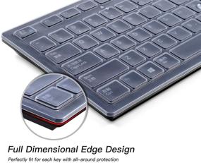 img 2 attached to 🔒 Dell KM636 Wireless Keyboard Protector Skin & Dell KB216 Wired Keyboard Protector Skin for Dell Optiplex 5250 3050 3240 5460 7450 7050 & Dell Inspiron AIO 3475/3670/3477 All-in-one Desktop Keyboard - Clear