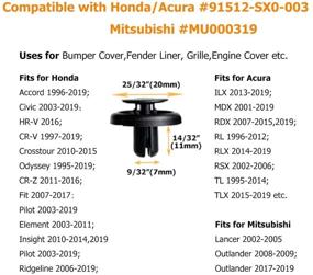 img 1 attached to 🔧 Улучшенная замена Dr.Roc для Honda Acura 91512-SX0-003 91503-SZ3-003 91506-S9A-003 91503-SZ5-003 Крепление бампера, крыла, двигателя, решетки, обивки панели облицовки Крепежные клипсы Скобы