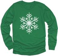 ❄️ cozy kids snowflake sweater: snowman long sleeve t-shirt - big white sweatshirt logo