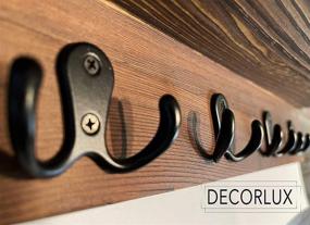 img 1 attached to 🔑 DECORLUX Rustic Wooden Key Holder and Mail Sorter for Wall – Wall Mounted Organizer with 4 Key Hooks and Decorative Appeal