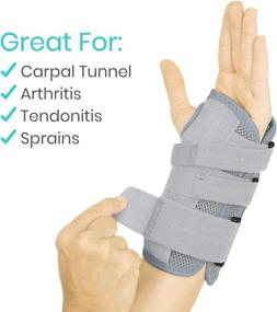 img 2 attached to Vive Carpal Tunnel Wrist Brace (Left Or Right) - Arm Compression Hand Support Splint - For Men