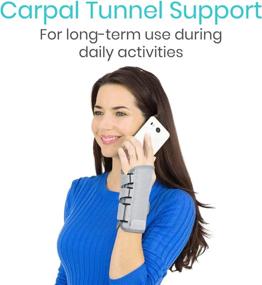 img 1 attached to Vive Carpal Tunnel Wrist Brace (Left Or Right) - Arm Compression Hand Support Splint - For Men