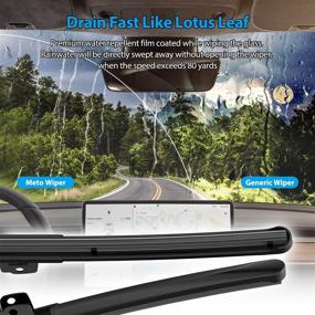 img 3 attached to Upgraded METO T6 Silicone Windshield Wiper Blades, 22 and 22 inches (Pack of 2)