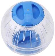 🐹 sanshiyi 12cm blue hamster mini run-about exercise ball - portable transparent jogging running sport wheel toys for small mice, rats, gerbils, and rodents logo