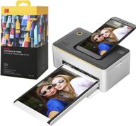 📸 kodak dock premium 4x6” portable instant photo printer (2022 edition) with 130 sheets + 4pass & lamination process - compatible with ios, android, and bluetooth devices logo