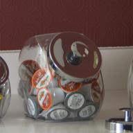 anchor hocking 1-gallon penny candy glass jar with lid: stylish chrome set of 2 logo