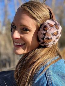 img 2 attached to 🧣 Shop the Stylish Funky Junque Women's Knit Leopard Print Beanie and Scarf Set with Faux Fur Pom and Cuff!