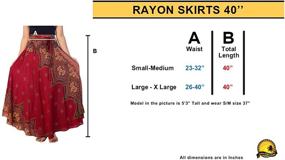 img 1 attached to 👗 Lanna Clothes Design: Women's Bohemian Hippie Clothing - Skirts for Women