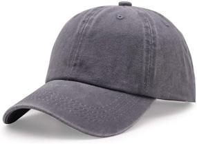 img 4 attached to 🧢 KKMKSHHG Toddler Baseball Distressed Adjustable Boys' Accessories, Hats, and Caps