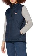 π§οΈ water-resistant and insulated: carhartt women's rain defender vest logo