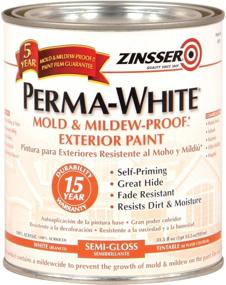 img 2 attached to 🎨 Rust-Oleum Zinsser 31.5 fl oz. PermaWhite Exterior Semi-Gloss Paint