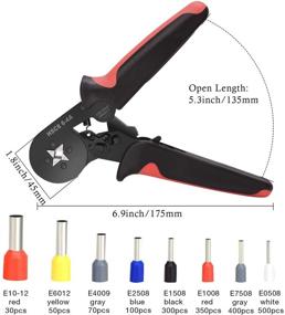 img 3 attached to 🔧 Ferrule Crimping Tools Wire Pliers - Ultimate Kit with 1800 PCS Wire Ferrules, Adjustable Ratchet Design for Electricians, Connectors AWG 28-7, 0.08-10mm²