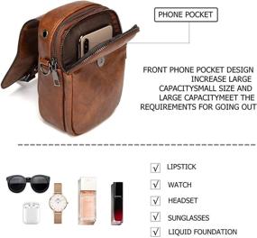 img 2 attached to Leather Crossbody Messenger Shoulder Handbag Women's Handbags & Wallets