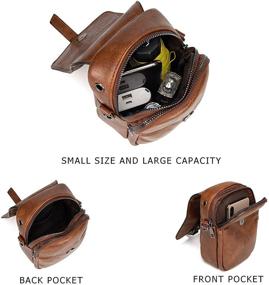 img 1 attached to Leather Crossbody Messenger Shoulder Handbag Women's Handbags & Wallets