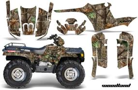 img 2 attached to Улучшите свой квадроцикл с набором графических элементов AMR Racing Woodland Camo - Yamaha Polaris Sportsman 400/500/600/700 1995-2004.