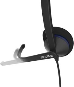 img 3 attached to Koss CS195 USB On-Ear Communication Headset, Single-Sided, Noise-Canceling Electret Microphone, Flexible Microphone Arm, Wired with USB Plug, Black