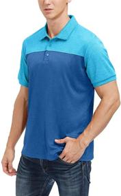 img 3 attached to Men's Moisture Wicking Performance Shirts - Black and Blue Active Clothing